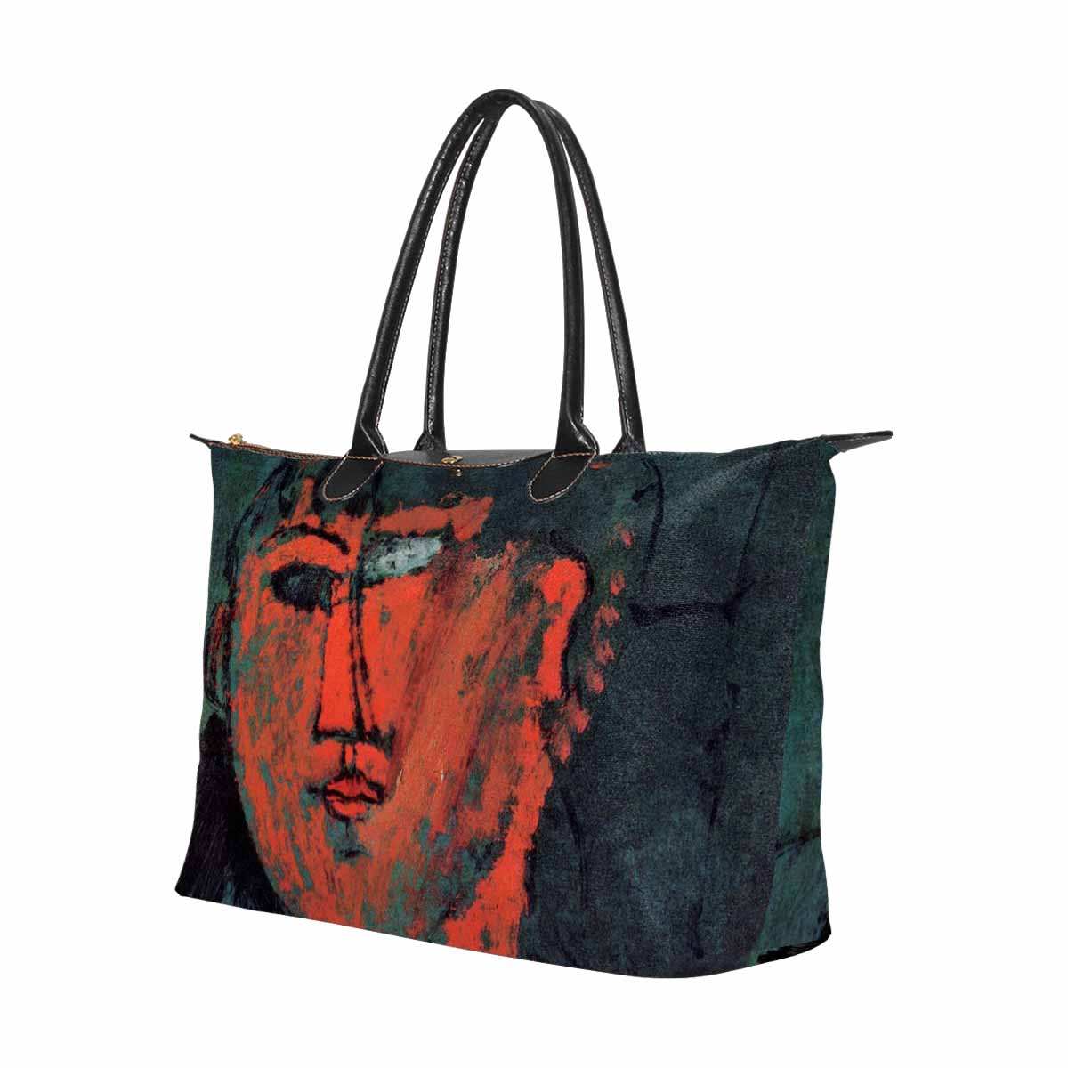 Classic handbag, Modigliani design, choice of 2 colors, Head