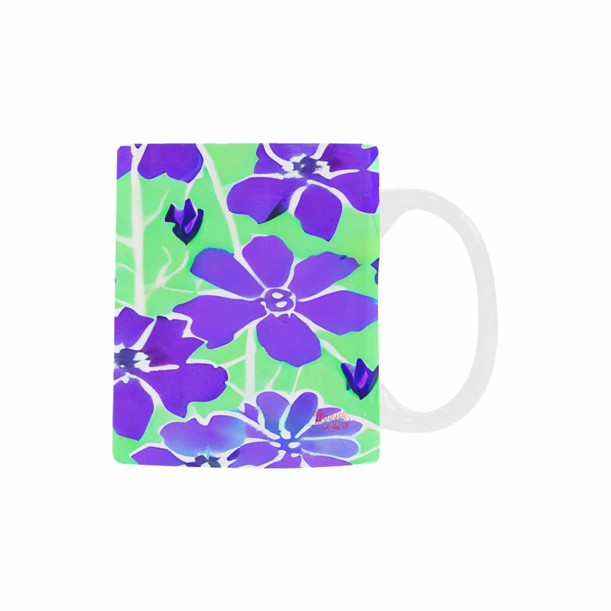 USA made Quality Mug, coffee mug, tea cup, Bright florals, Set 1, Design 155