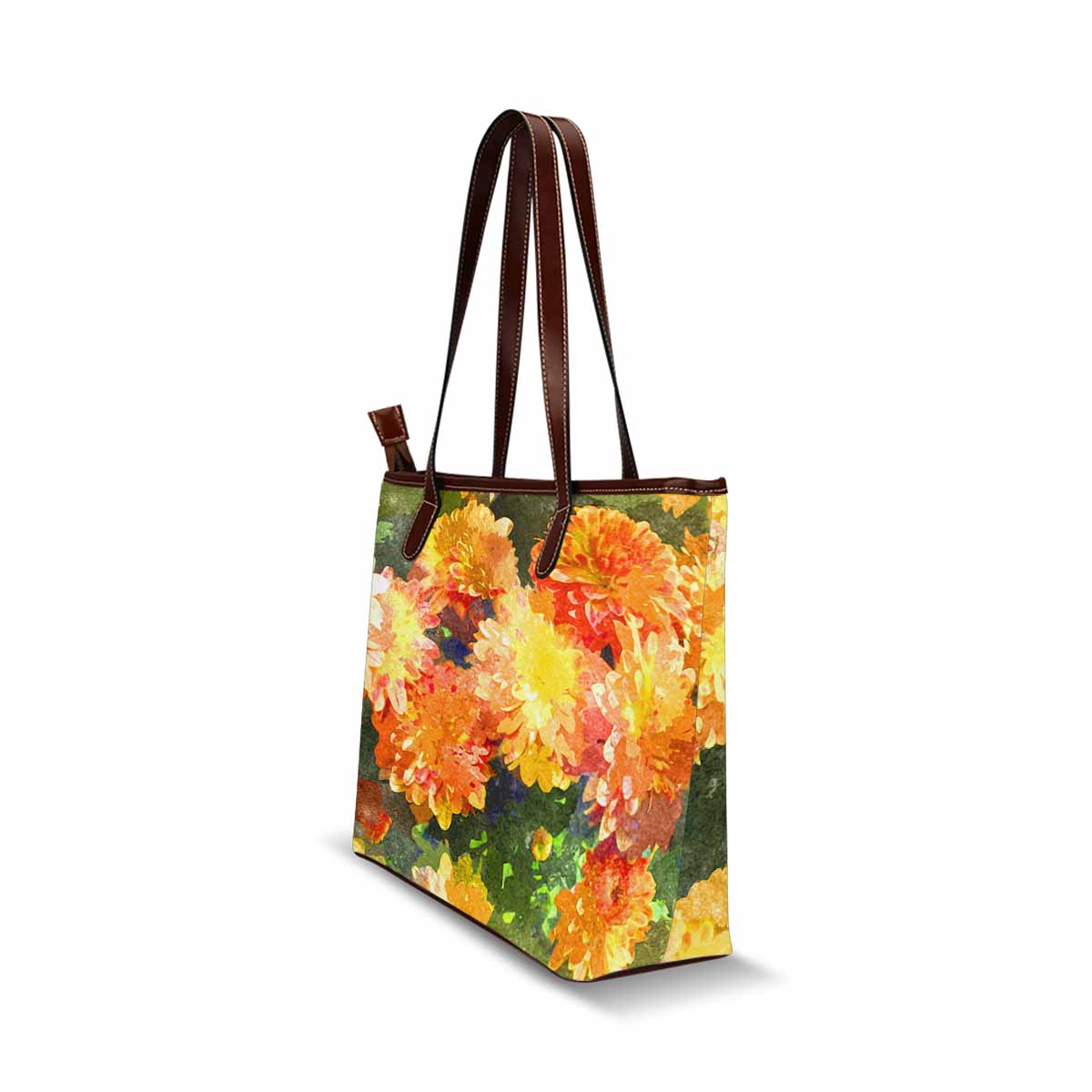 Classic Fabric handbag, watercolor floral, design 153