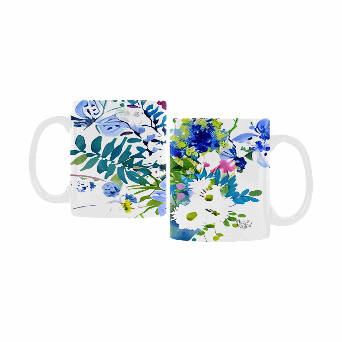 USA made Quality Mug, coffee mug, tea cup, Bright florals, Set 1A, Design 31