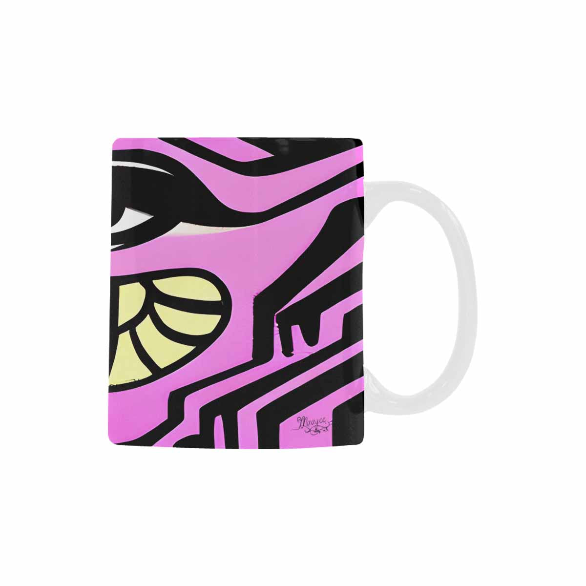 Coffee Mug, tea cup,caucasian Face, design 46