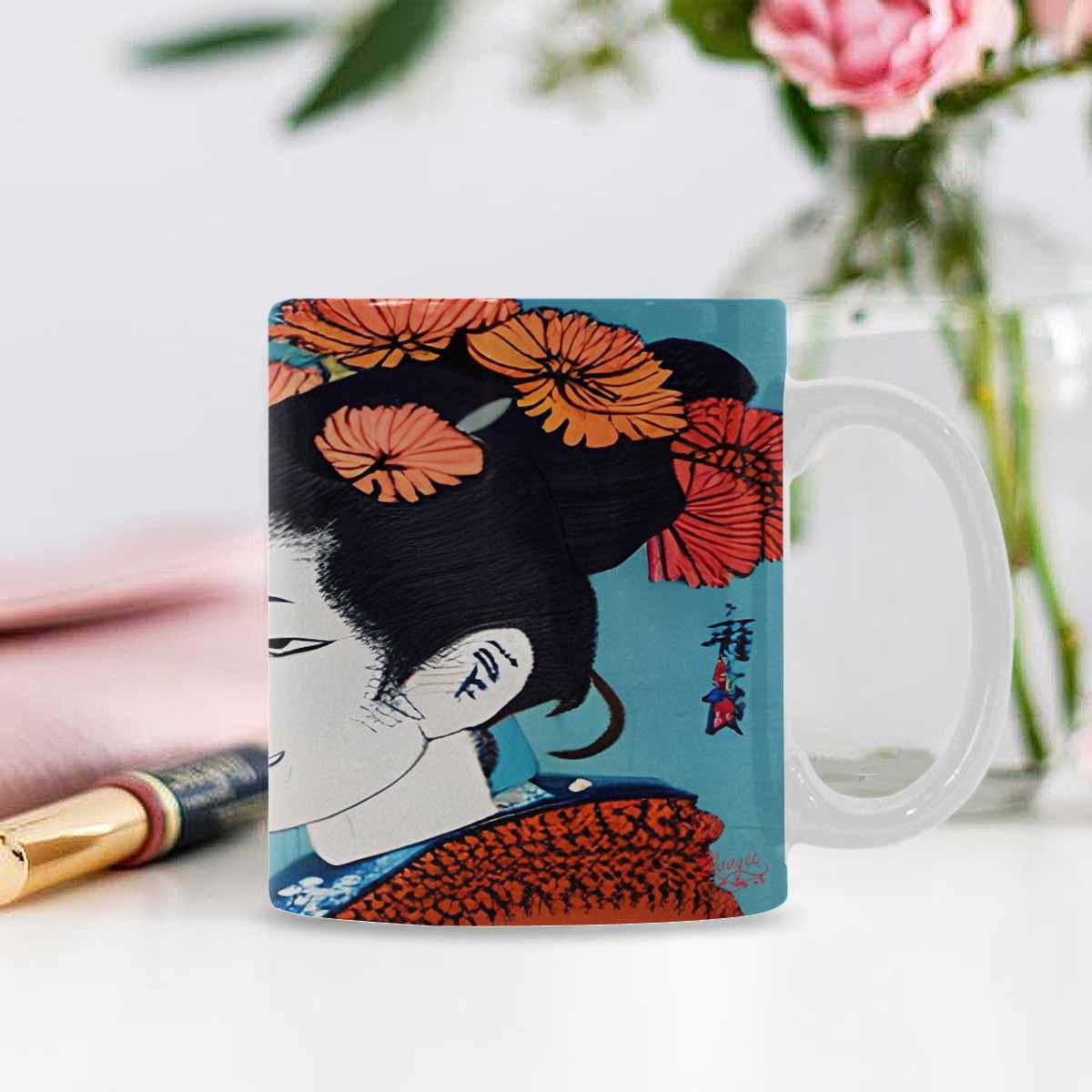 Quality Mug, coffee mug, tea cup, Asian Faces, Design 43