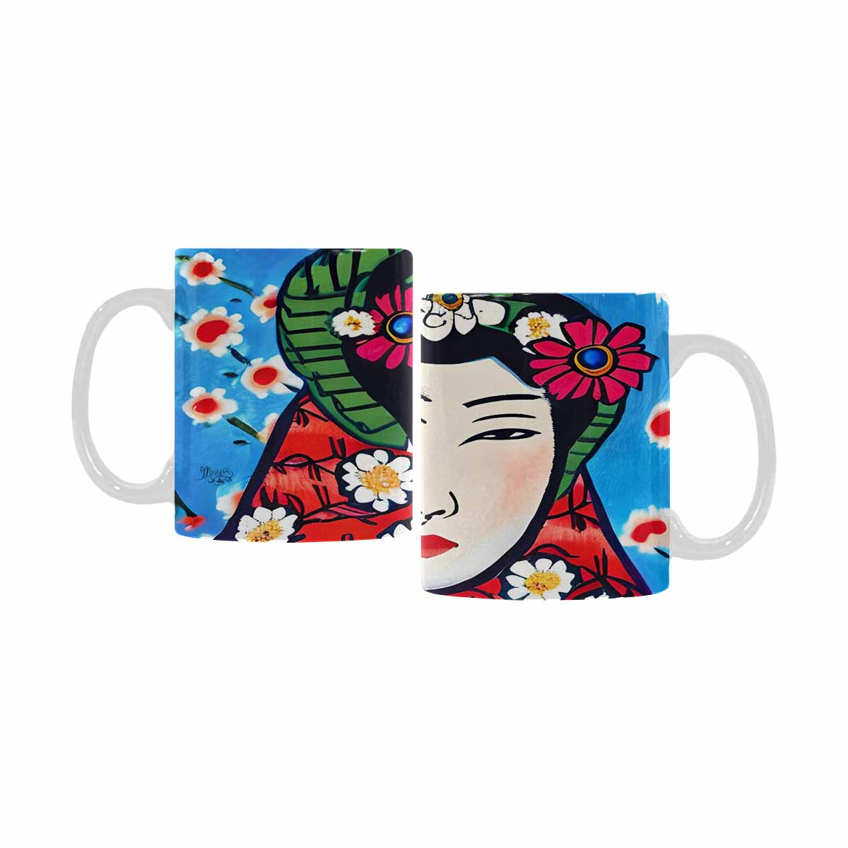 Quality Mug, coffee mug, tea cup, Asian Faces, Design 49