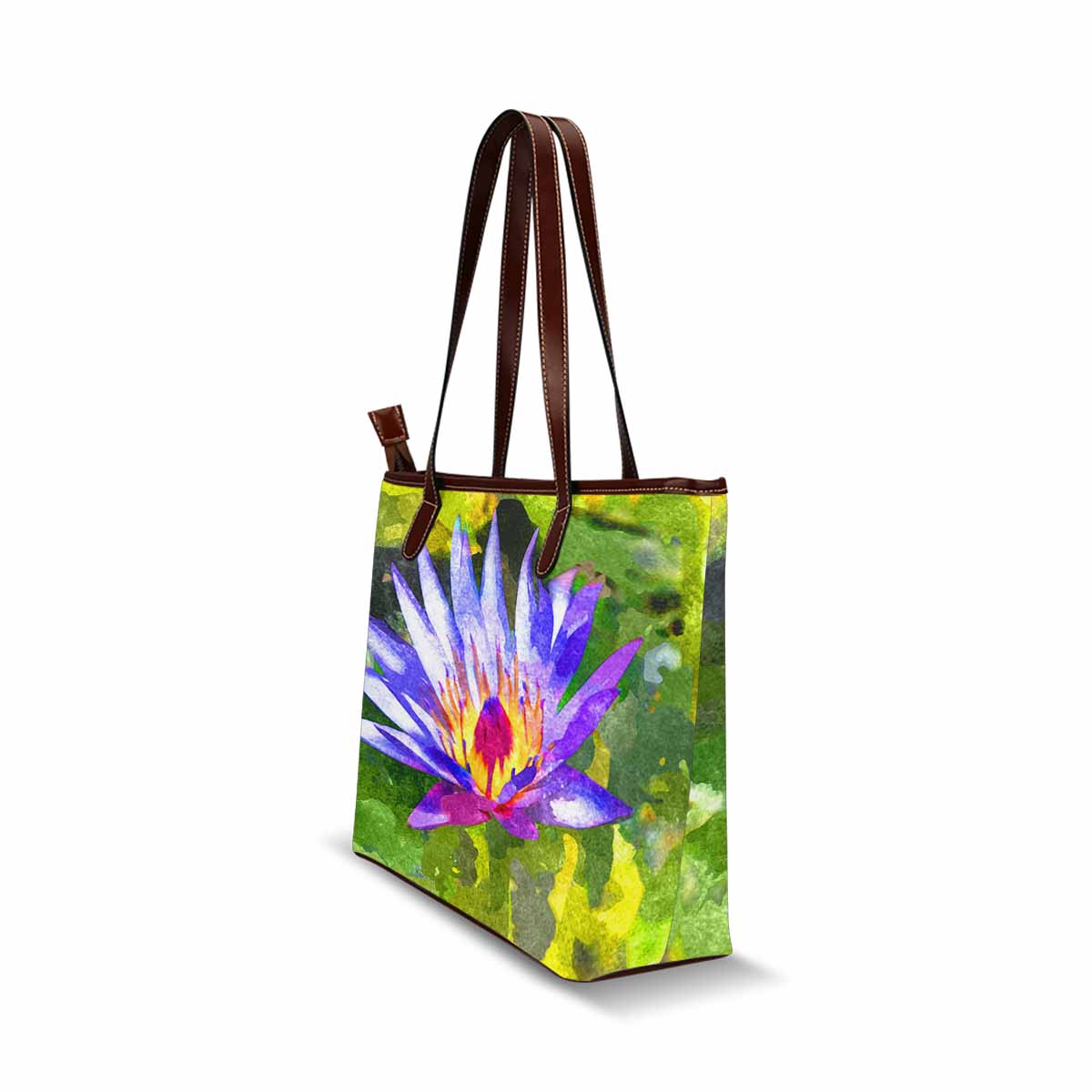 Classic Fabric handbag, watercolor floral, design 287