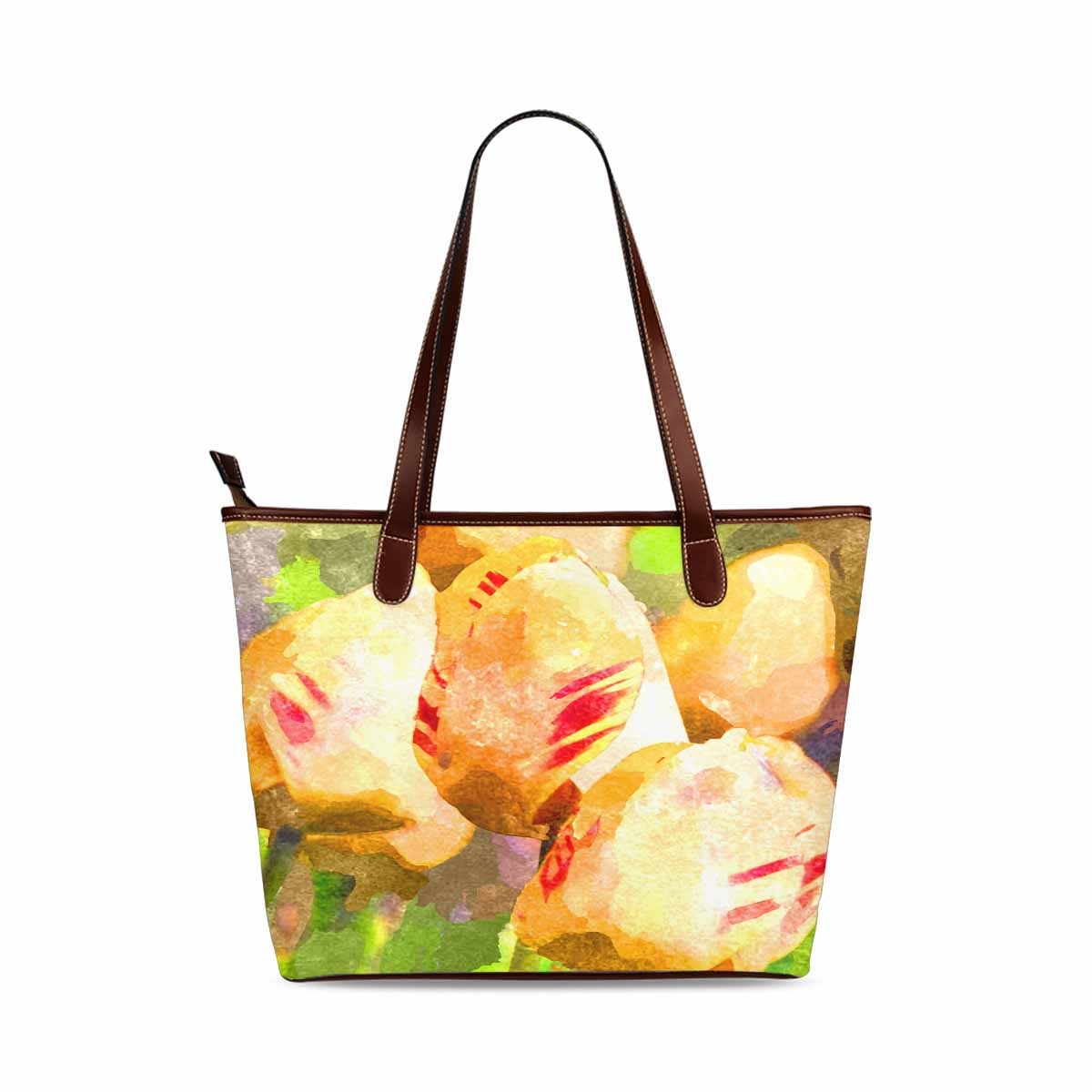 Classic Fabric handbag, watercolor floral, design 275