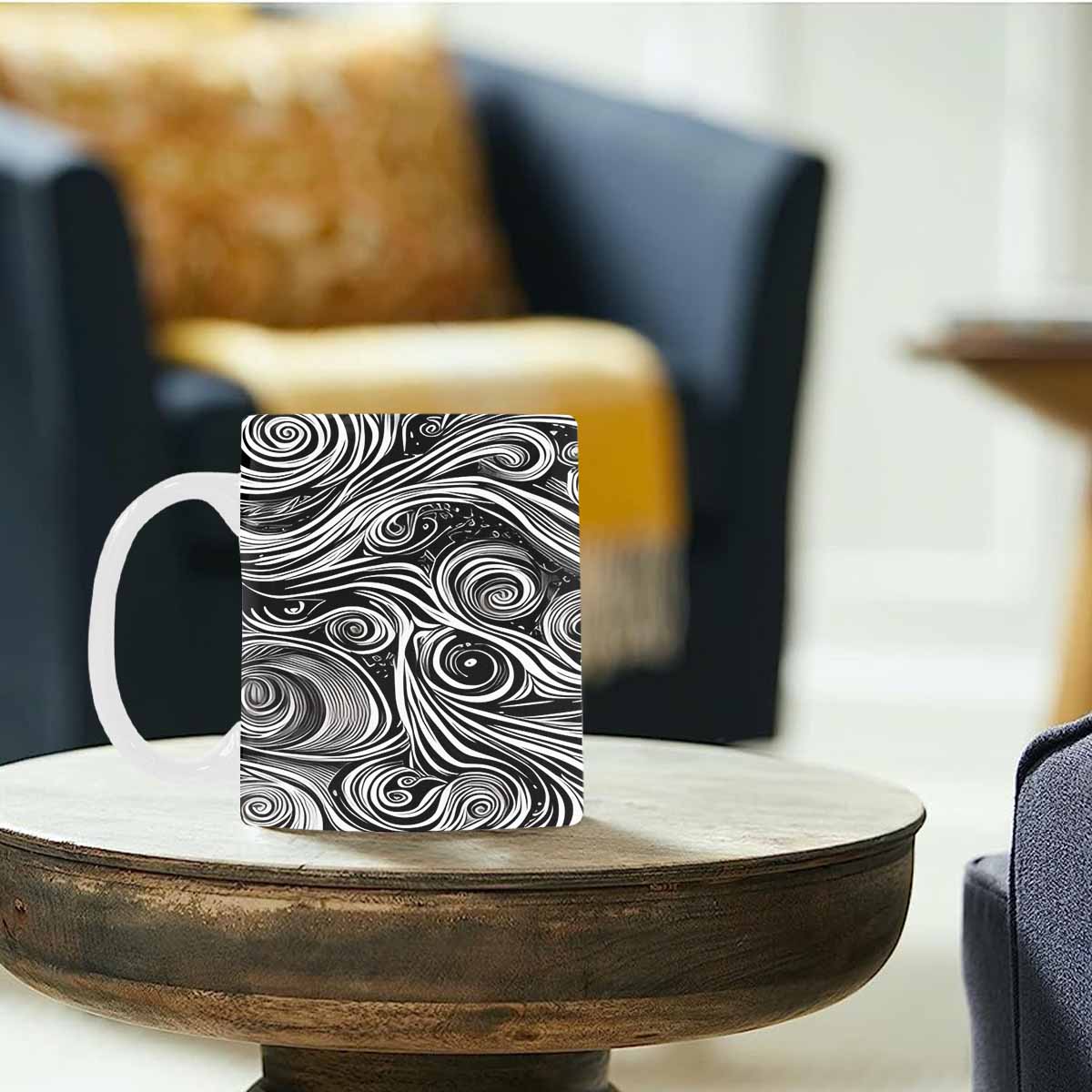 Quality Mug, coffee mug, tea cup, B & W Abstract, Set 1, design 28