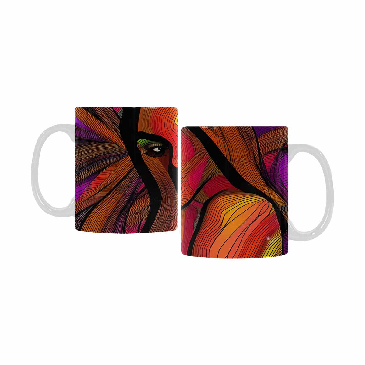 Quality Mug, coffee mug, tea cup, Black Faces, Set 1, design 41