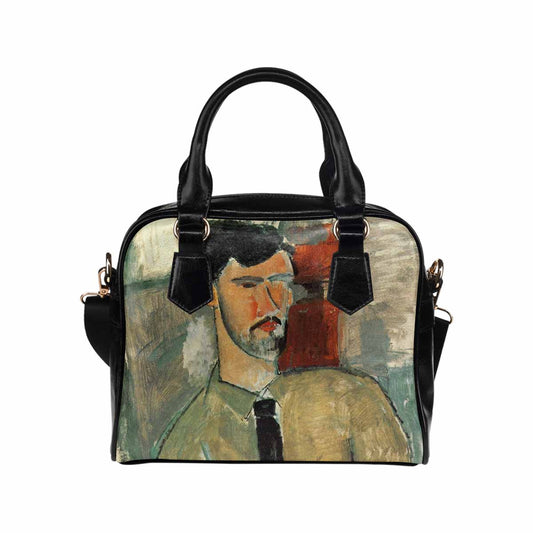 Shoulder PU Leather handbag, Modigliani design, choice of 2 colors, Henri Laurens