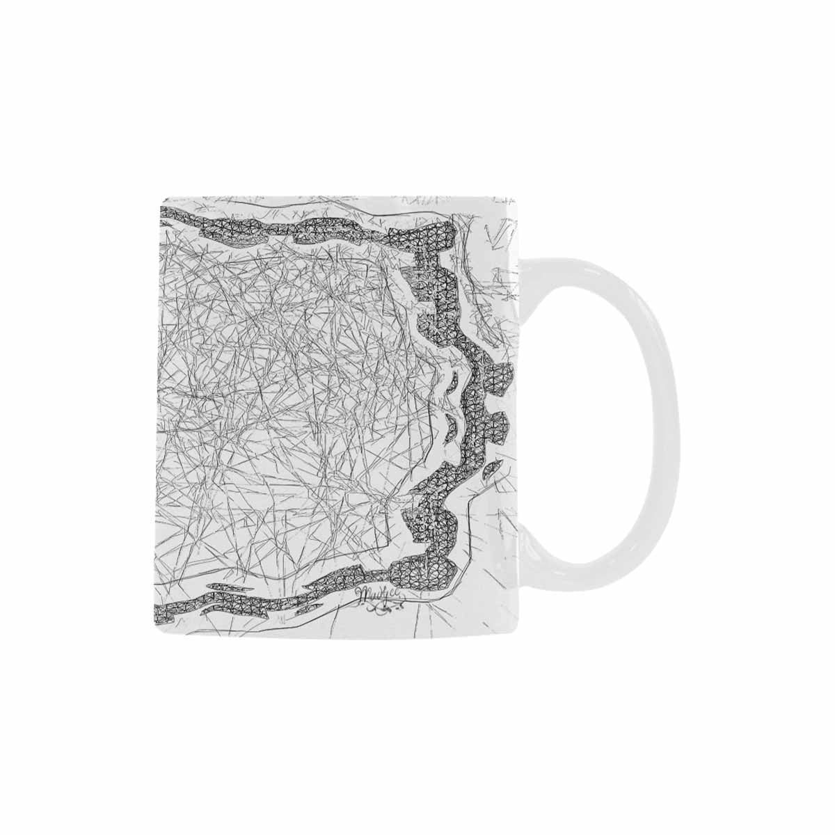 Quality Mug, coffee mug, tea cup, B & W Abstract, Set 1, design 86