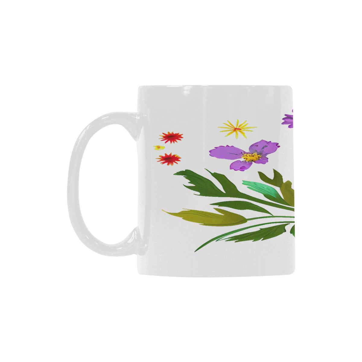Quality Mug, coffee mug, tea cup, Bright florals, Set 2, design 74