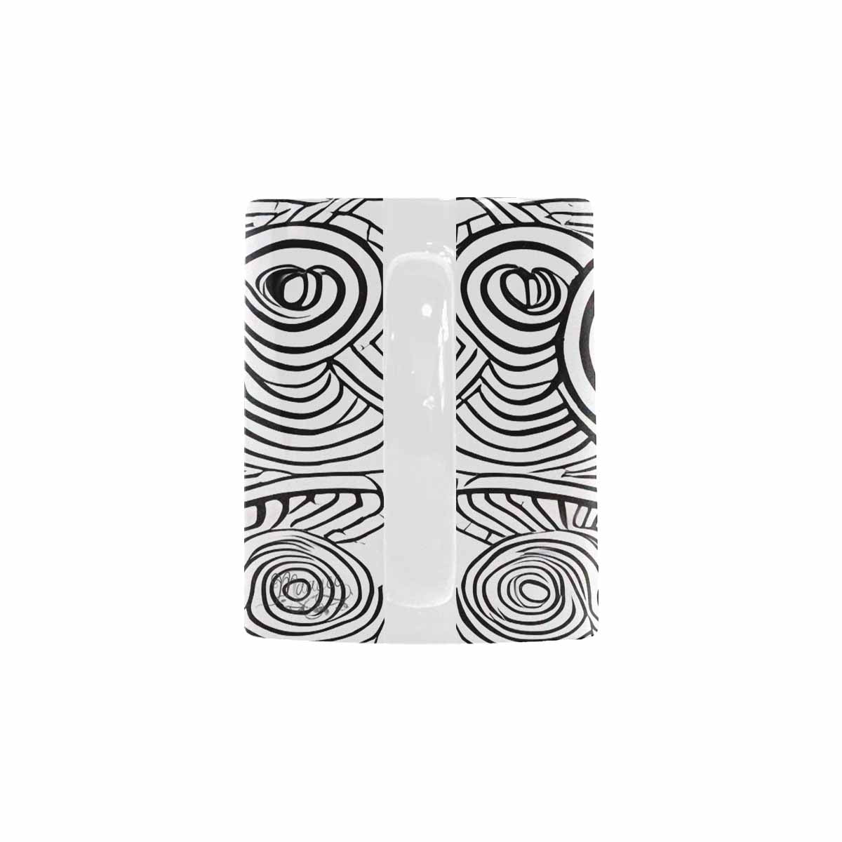 Quality Mug, coffee mug, tea cup, B & W Abstract, Set 1, design 40