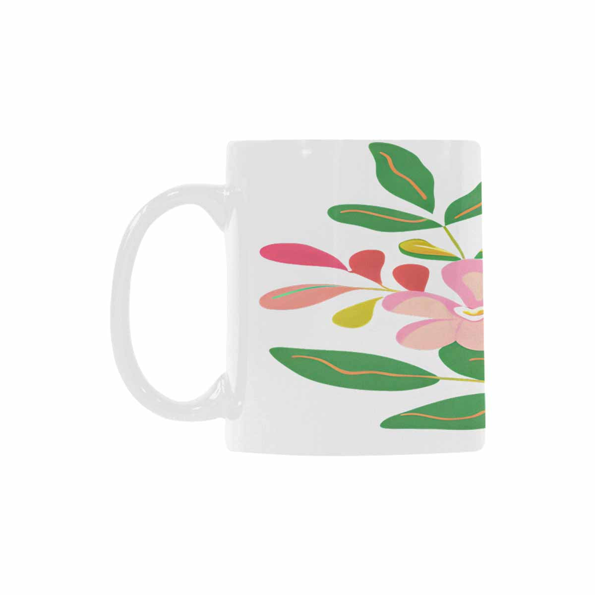 USA made Quality Mug, coffee mug, tea cup, Bright florals, Set 2, design 65