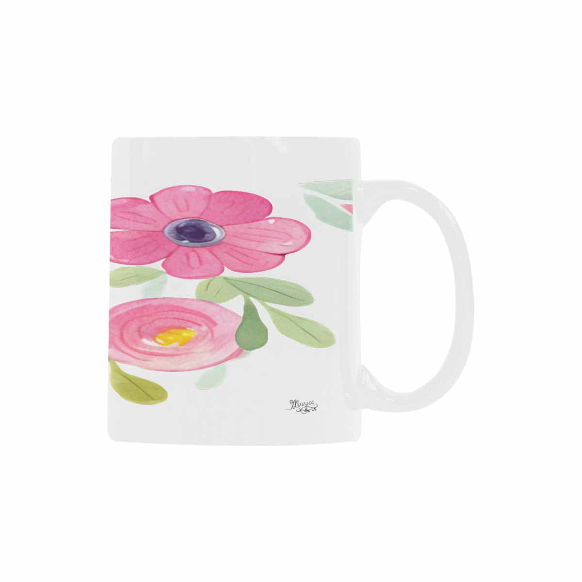 USA made Quality Mug, coffee mug, tea cup, Bright florals, Set 2, design 41