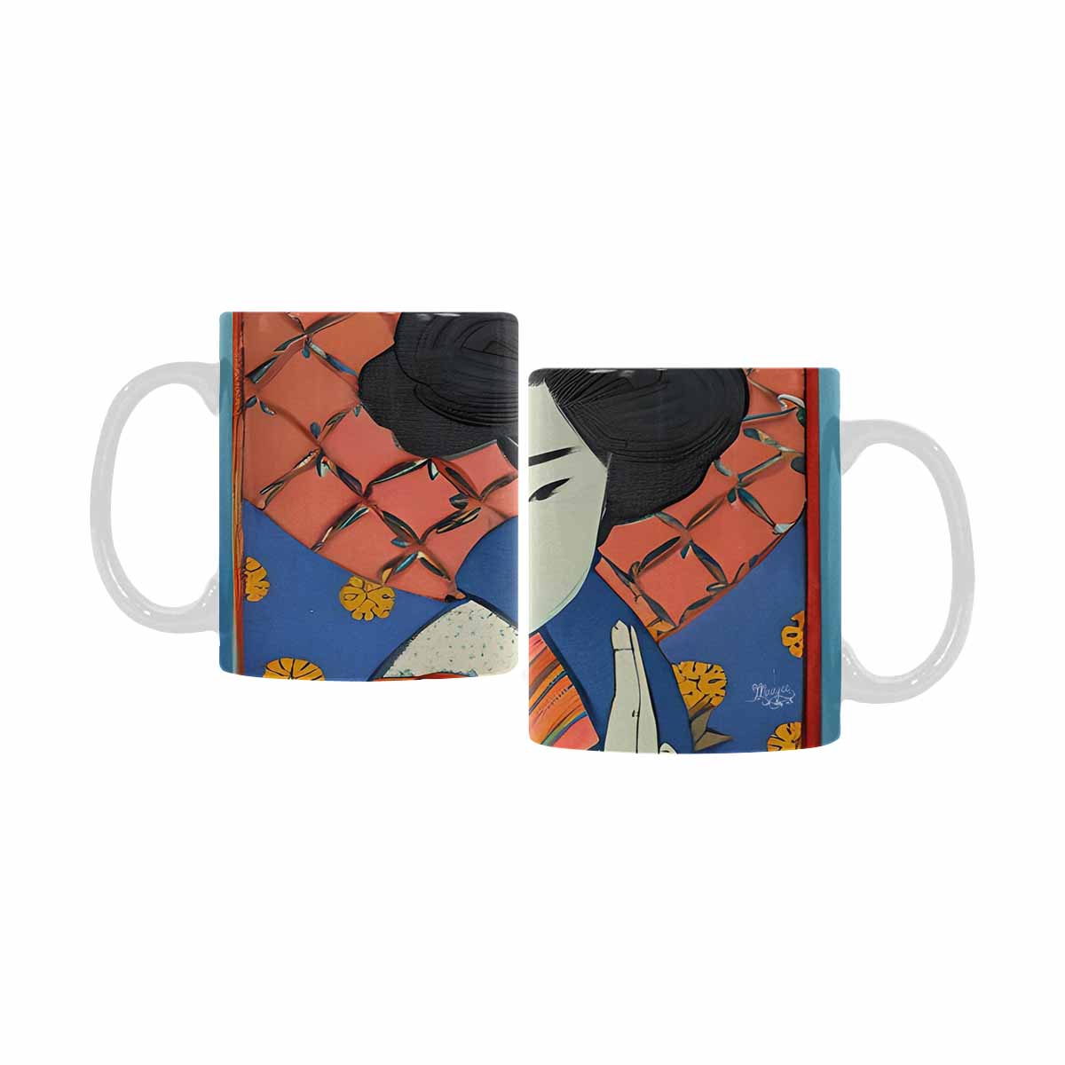 Quality Mug, coffee mug, tea cup, Asian Faces, Design 51