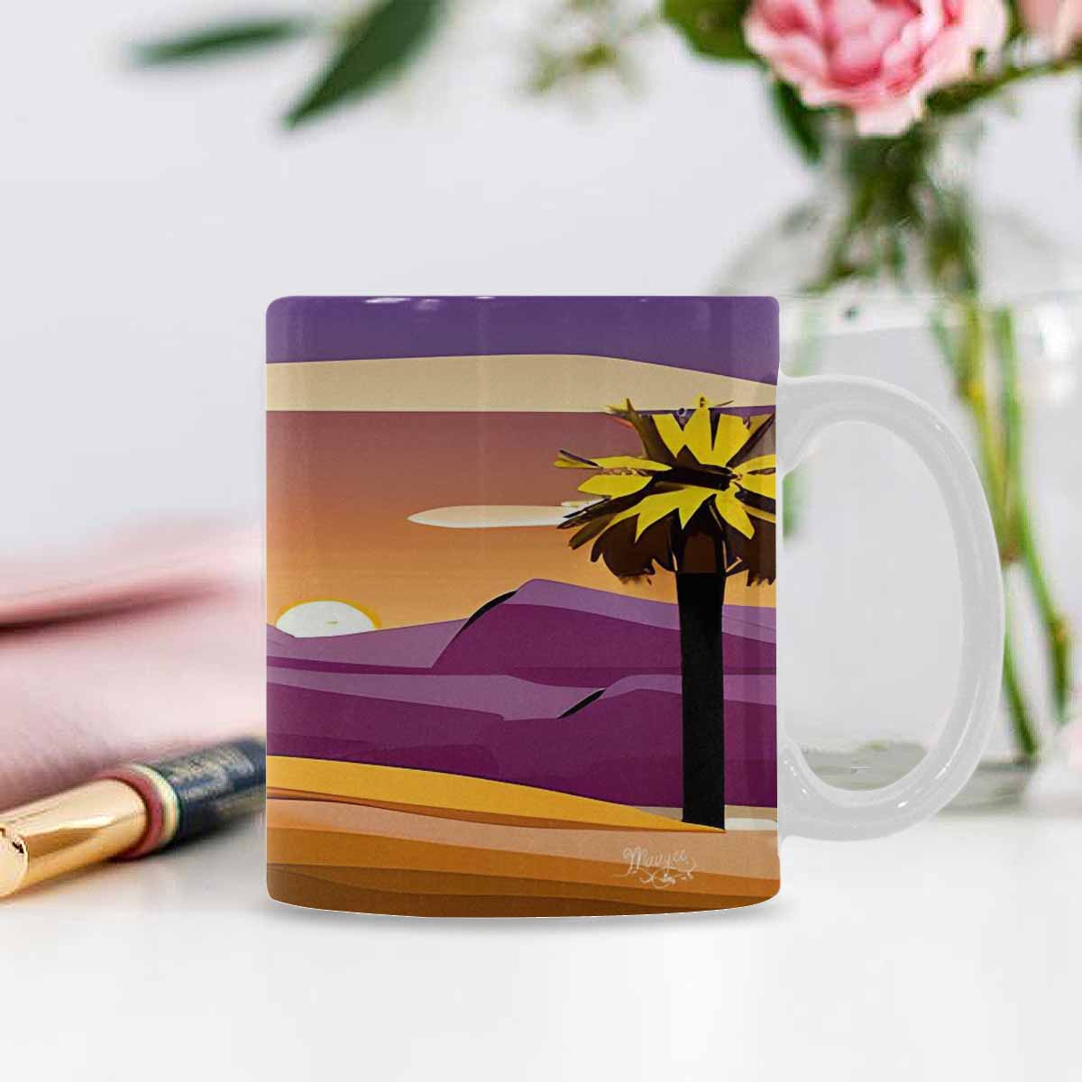 Coffee Mug, tea cup, desert scene, design 72