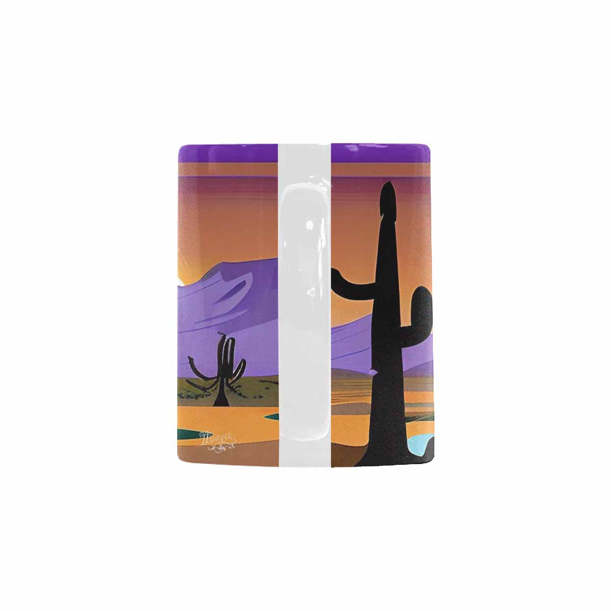 Coffee Mug, tea cup, desert scene, design 95