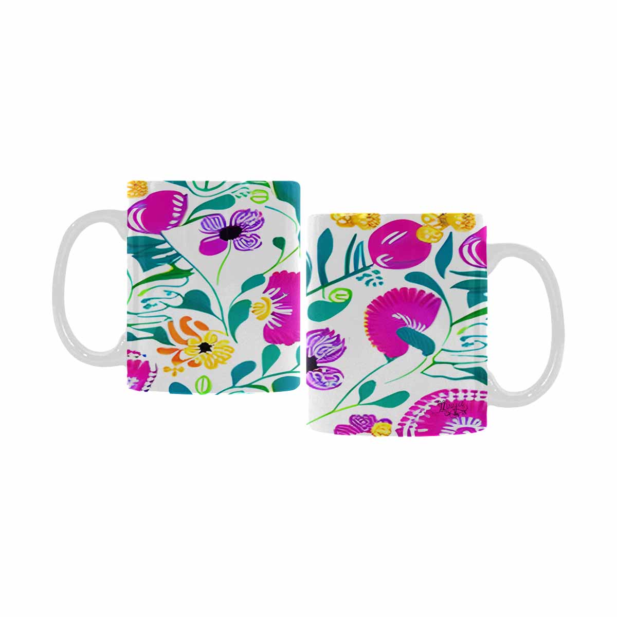 Quality Mug, coffee mug, tea cup, Bright florals, Set 1, Design 132
