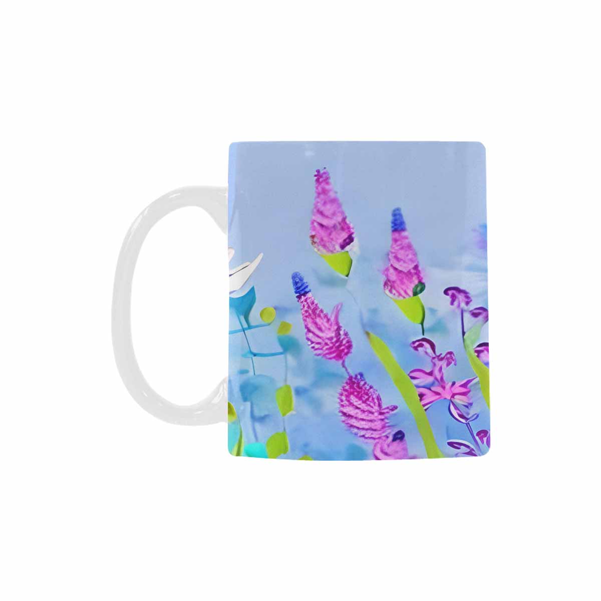 USA made Quality Mug, coffee mug, tea cup, Bright florals, Set 1, Design 9