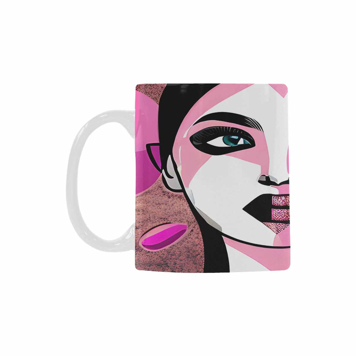 Coffee Mug, tea cup,caucasian Face, design 44