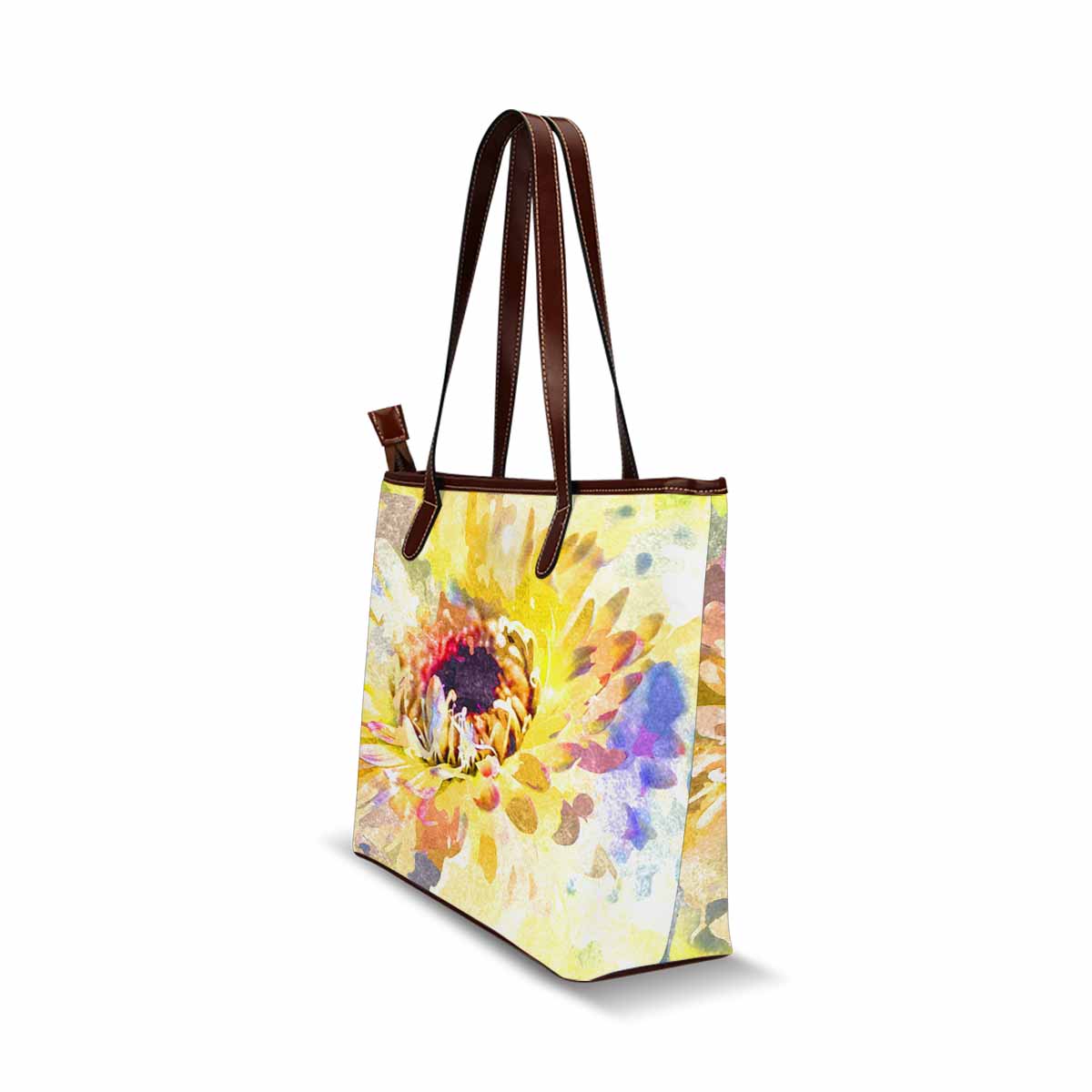 Classic Fabric handbag, watercolor floral, design 51