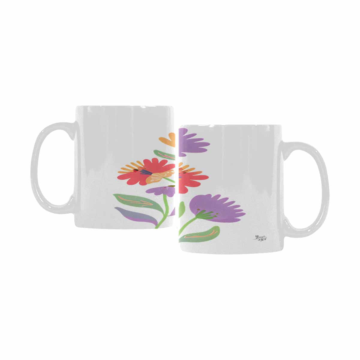 Quality Mug, coffee mug, tea cup, Bright florals, Set 2, design 54