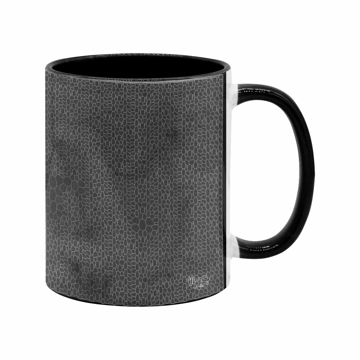 Coffee Mug, tea cup, black core, abstract, design 82