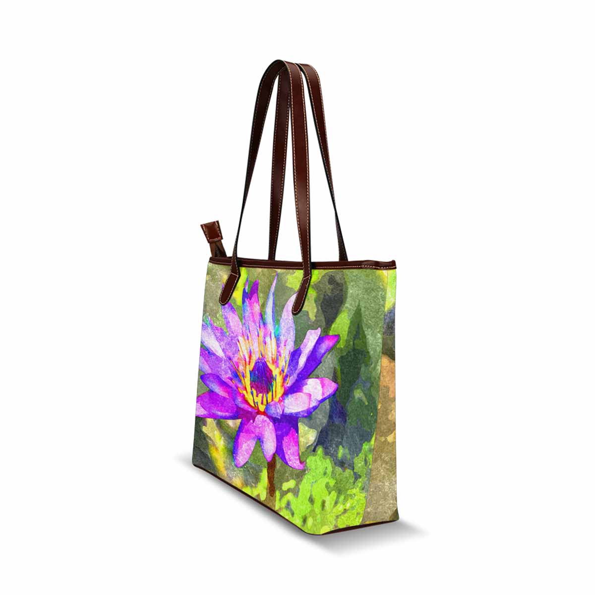 Classic Fabric handbag, watercolor floral, design 285
