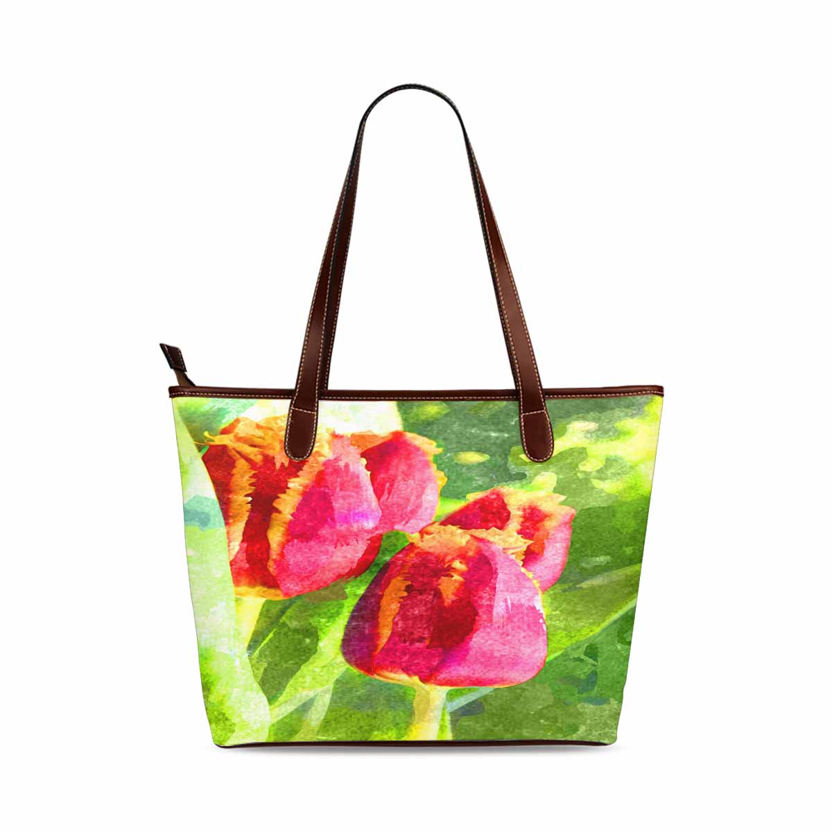 Classic Fabric handbag, watercolor floral, design 192