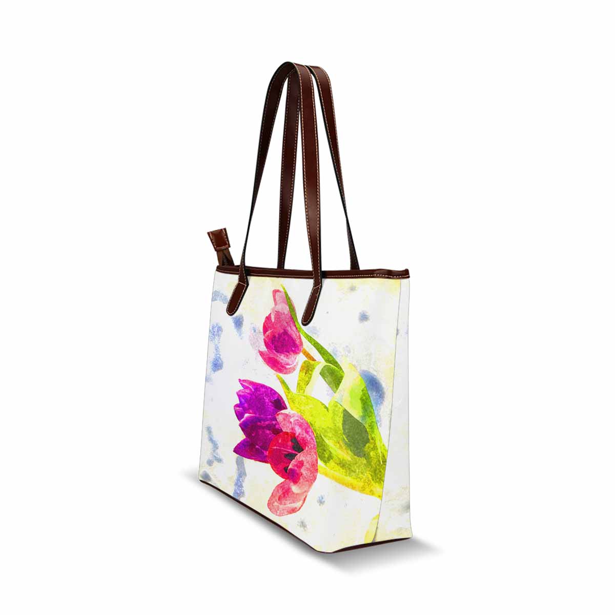 Classic Fabric handbag, watercolor floral, design 274