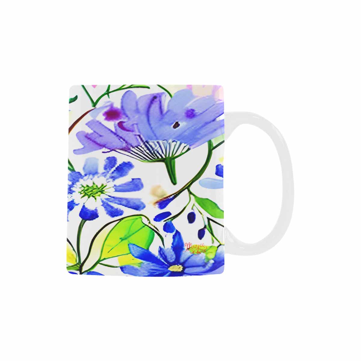 USA made Quality Mug, coffee mug, tea cup, Bright florals, Set 1, Design 37