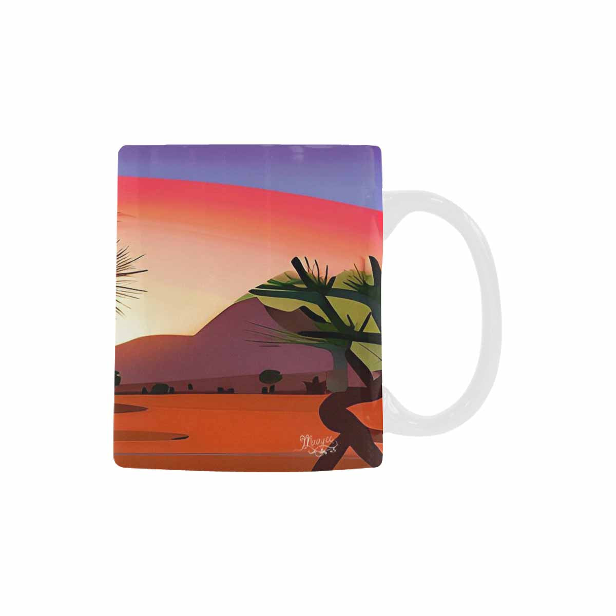 Coffee Mug, tea cup, desert scene, design 89