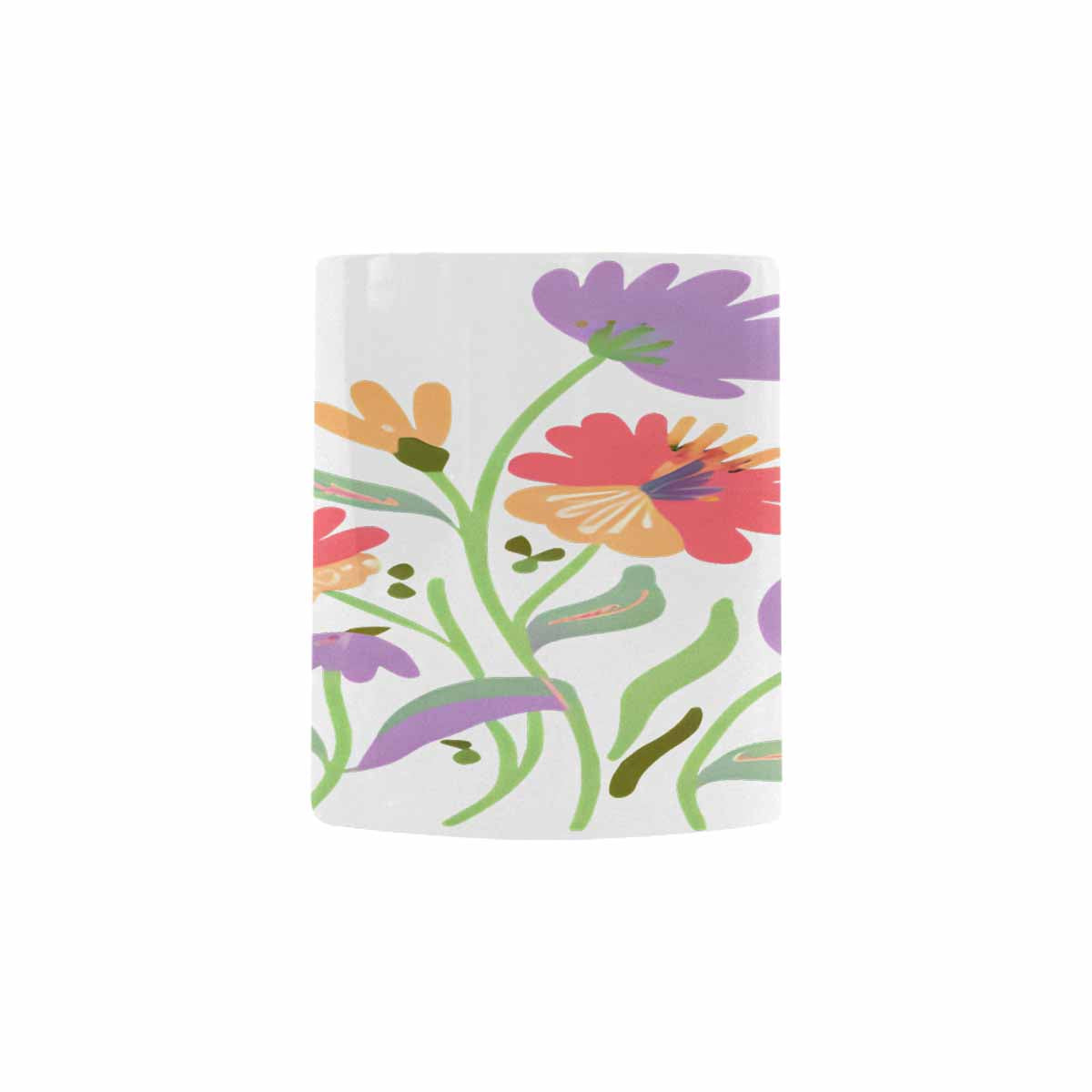 USA made Quality Mug, coffee mug, tea cup, Bright florals, Set 2, design 54