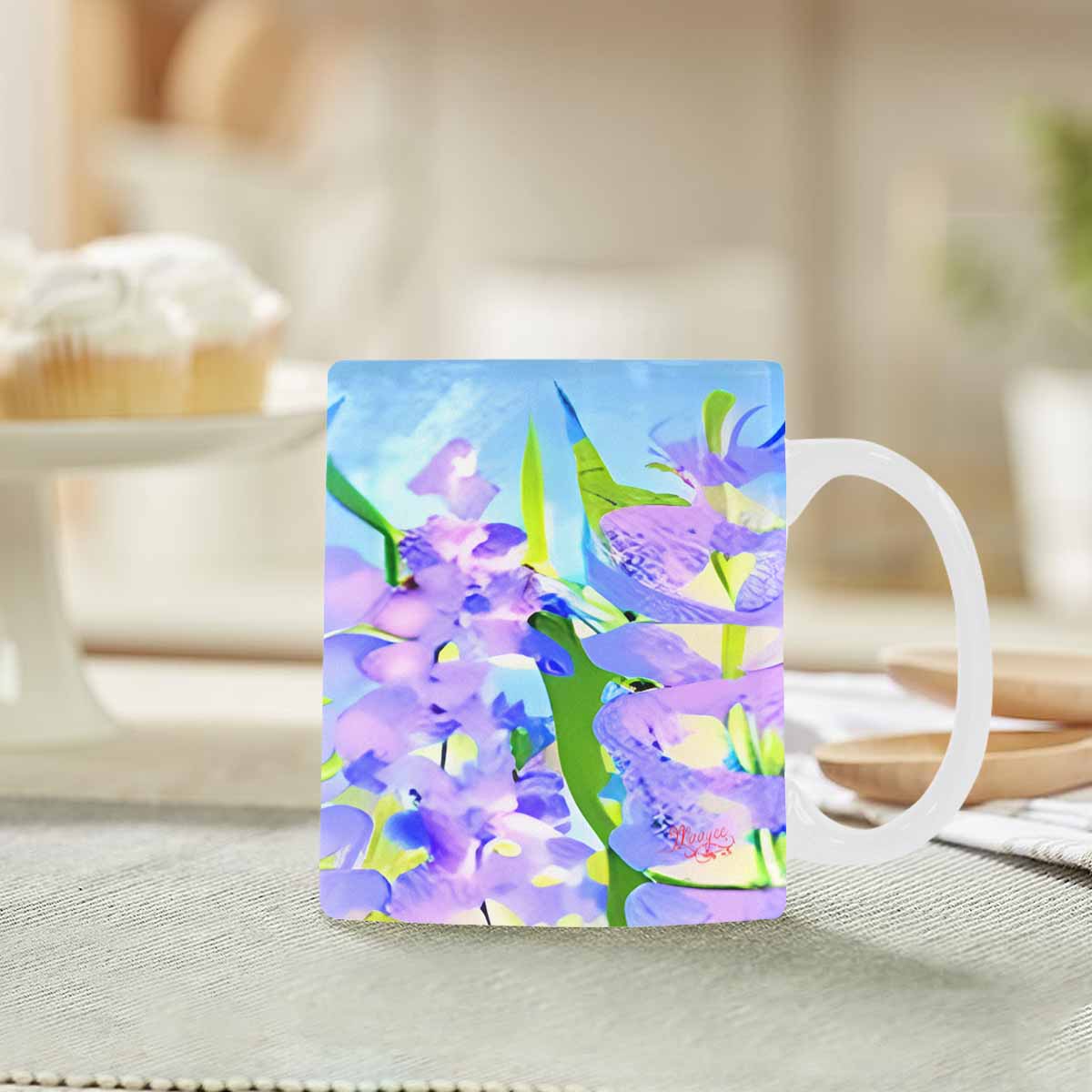 Quality Mug, coffee mug, tea cup, Bright florals, Set 1, Design 16