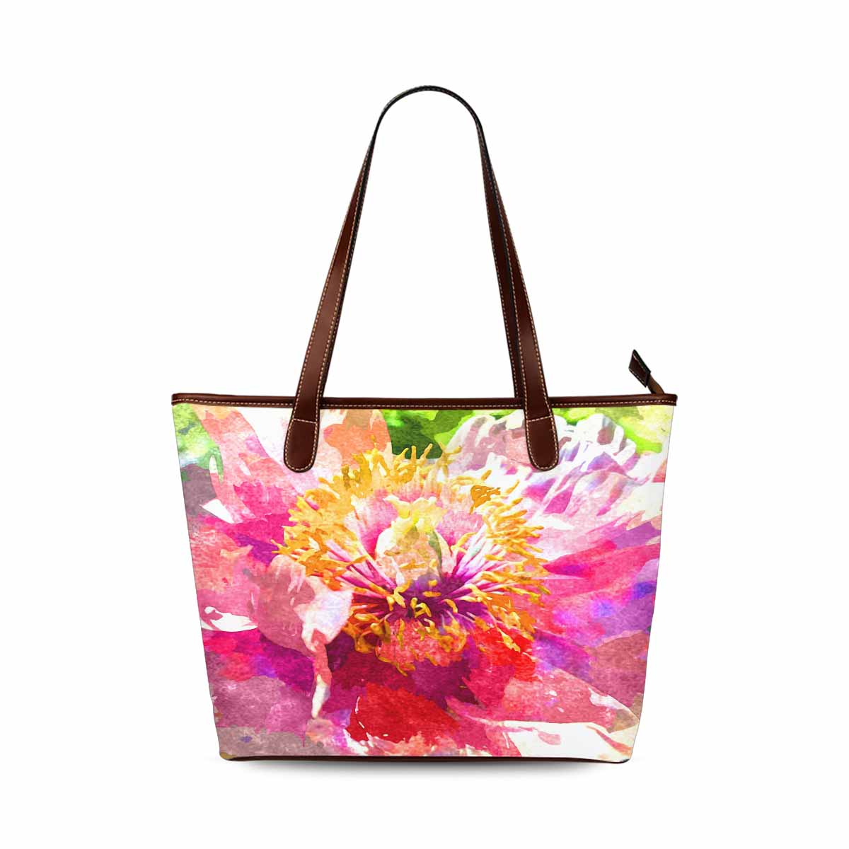 Classic Fabric handbag, watercolor floral, design 93