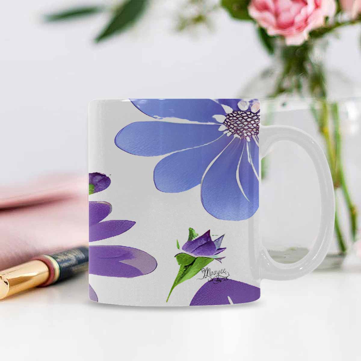 Quality Mug, coffee mug, tea cup, Bright florals, Set 1A, Design 156