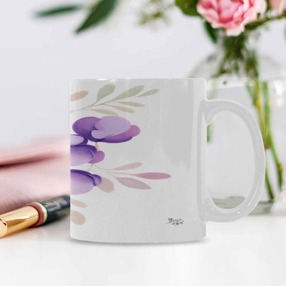 Quality Mug, coffee mug, tea cup, Bright florals, Set 2, design 25