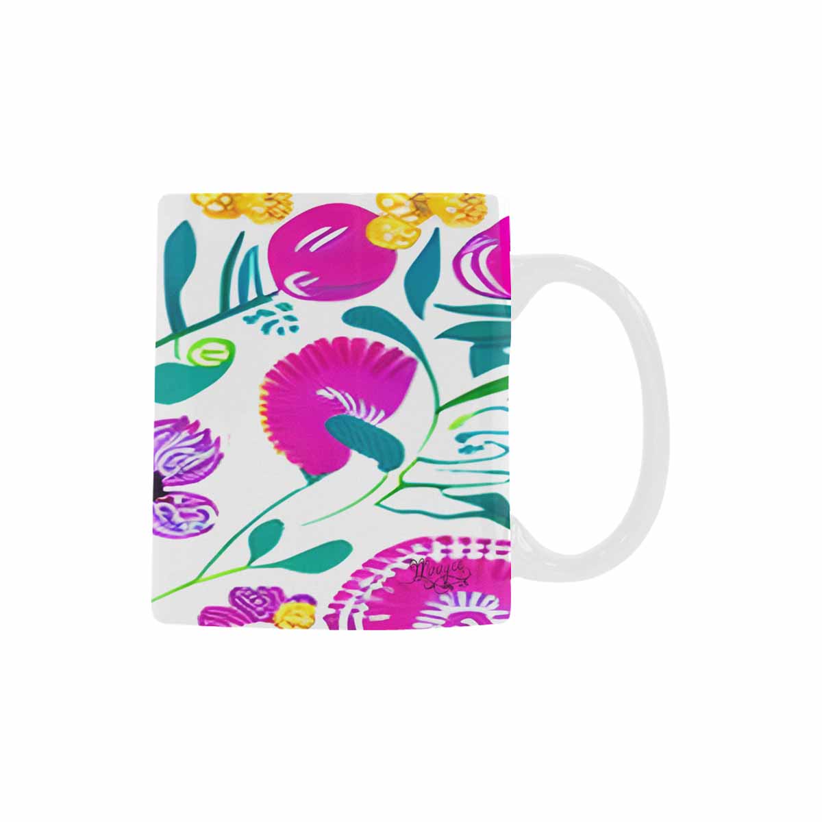 Quality Mug, coffee mug, tea cup, Bright florals, Set 1, Design 132