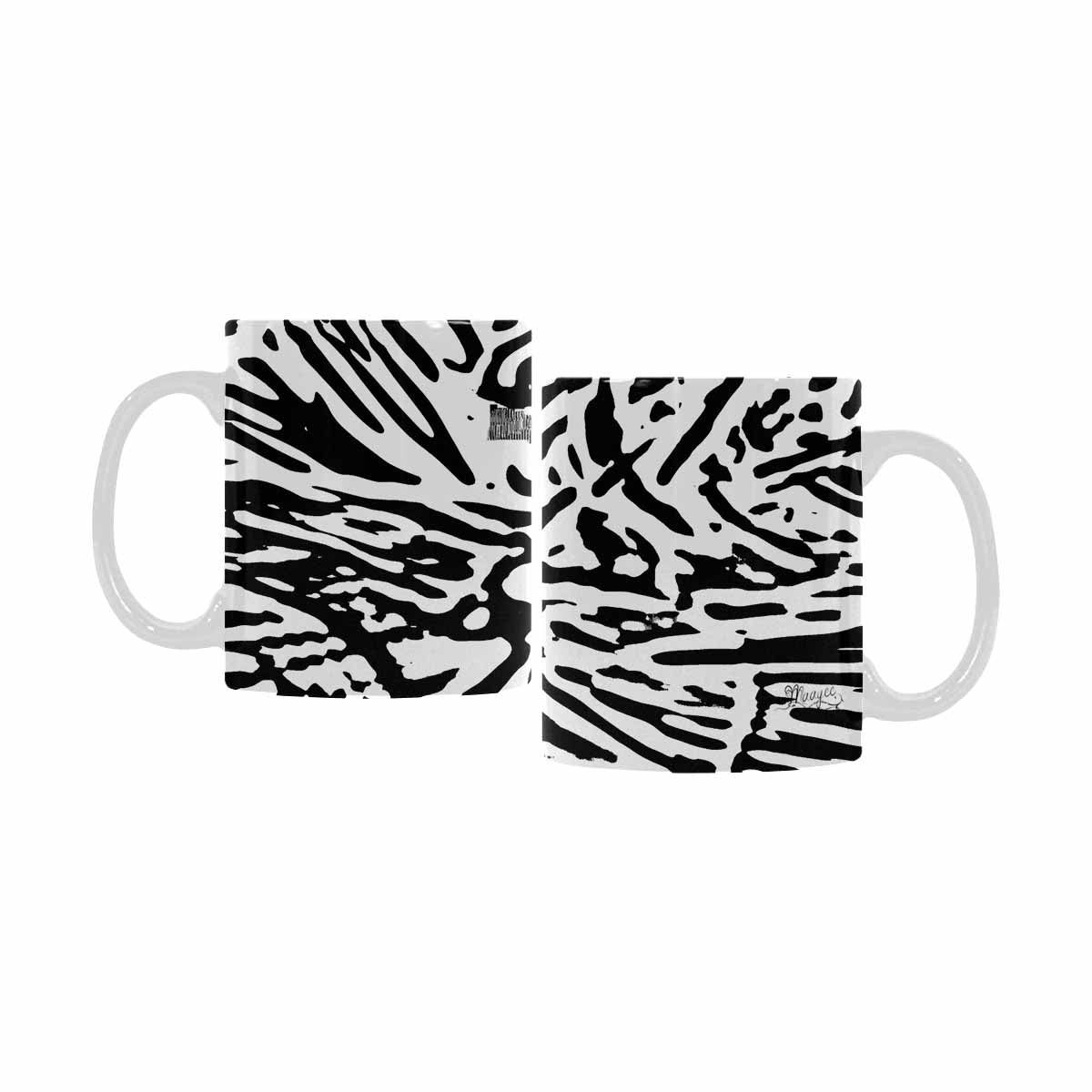 Quality Mug, coffee mug, tea cup, B & W Abstract, Set 1, design 128