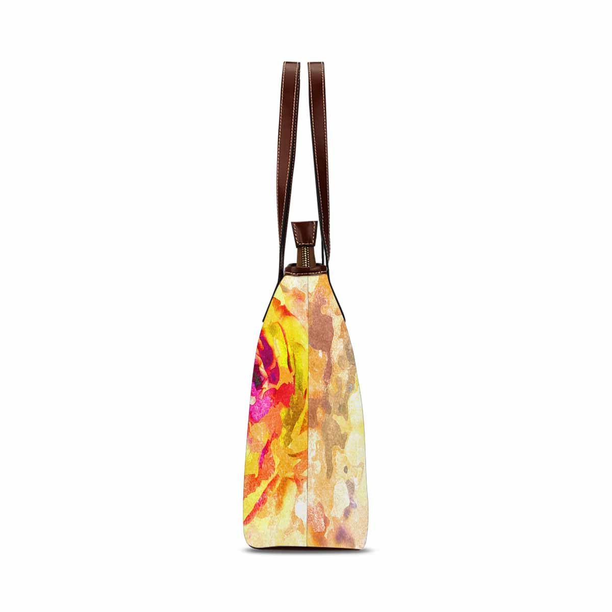 Classic Fabric handbag, watercolor floral, design 127