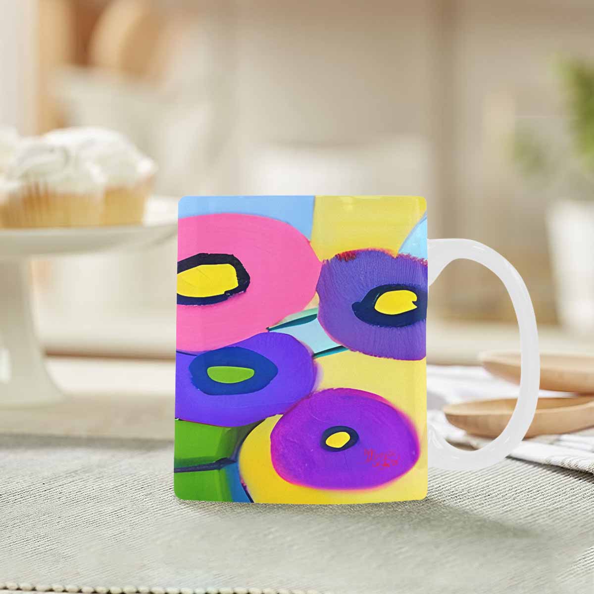 Quality Mug, coffee mug, tea cup, Bright florals, Set 1, Design 71