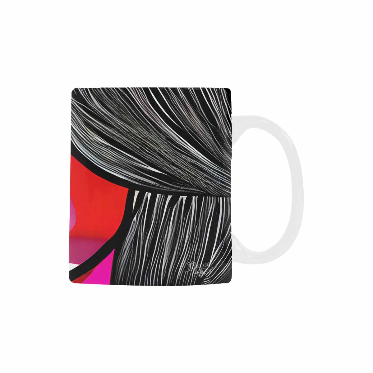 USA, Color Coffee Mug, tea cup, caucasian Face, design 47