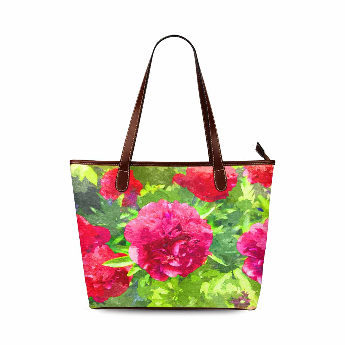 Classic Fabric handbag, watercolor floral, design 171