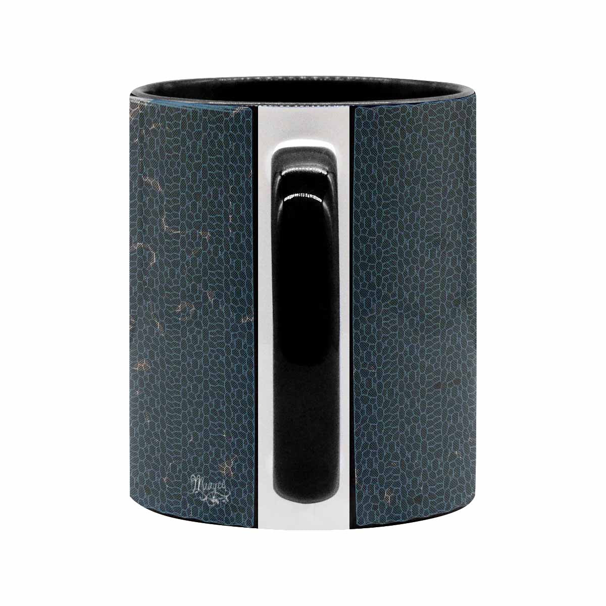 Coffee Mug, tea cup, black core, abstract, design 94