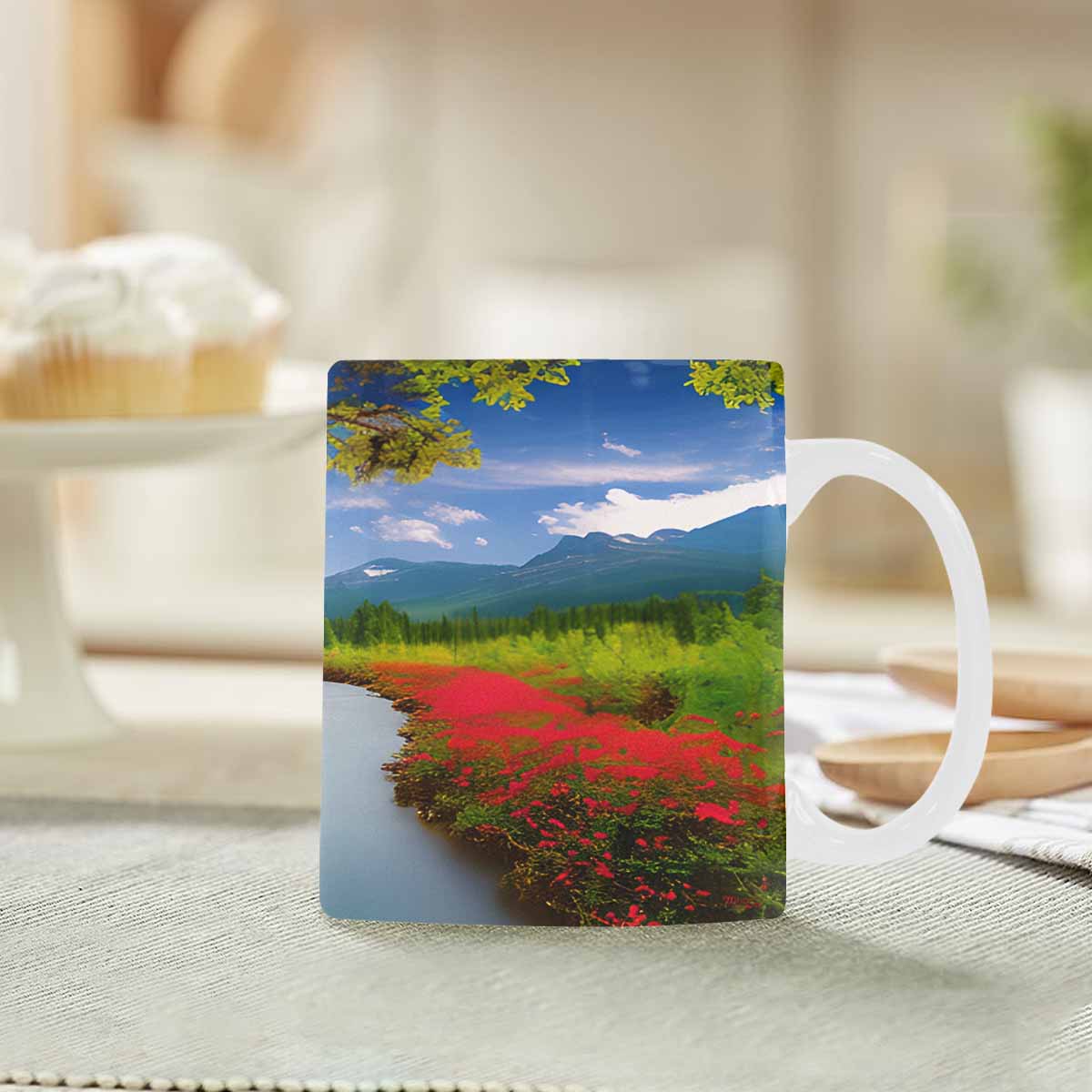 Rivers & Mountains Landscape mugs, set 1 design 10