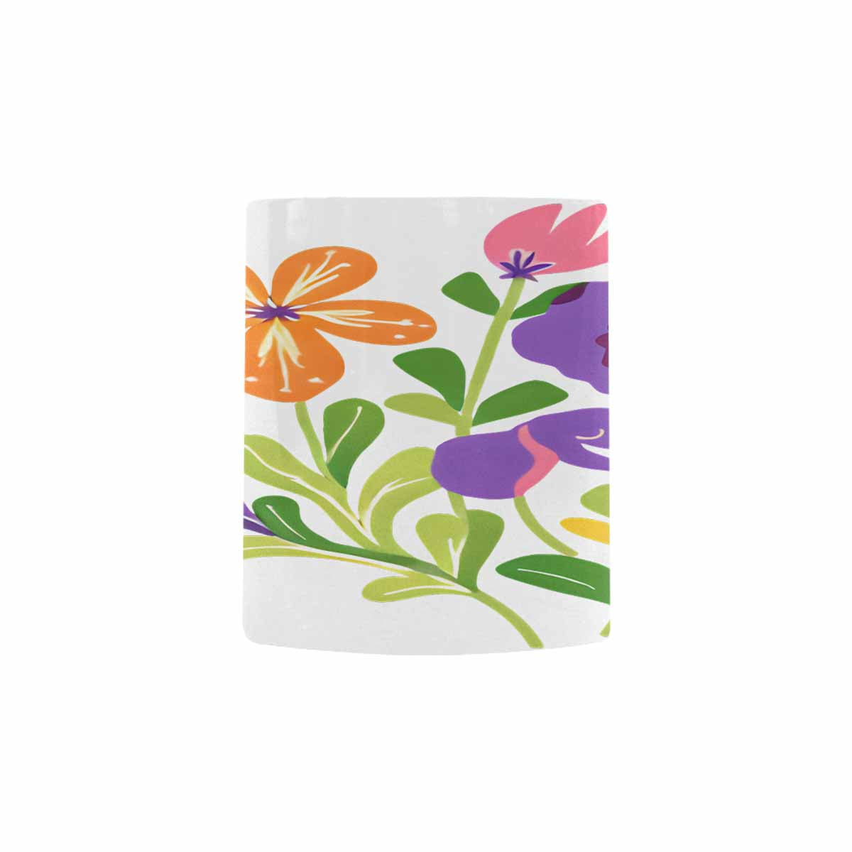 USA made Quality Mug, coffee mug, tea cup, Bright florals, Set 2, design 58