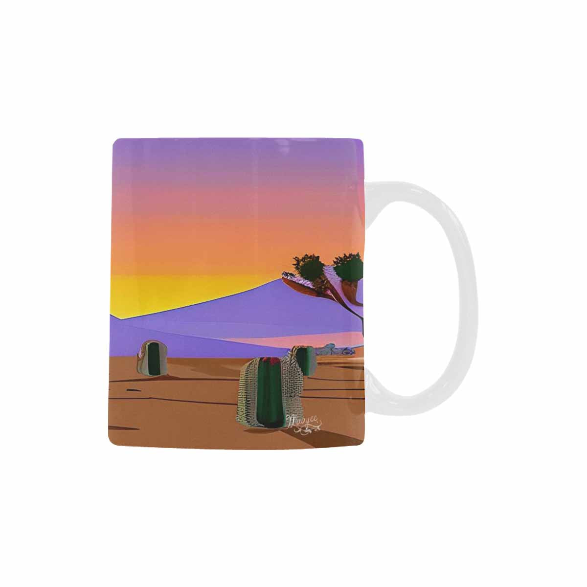 Coffee Mug, tea cup, desert scene, design 54