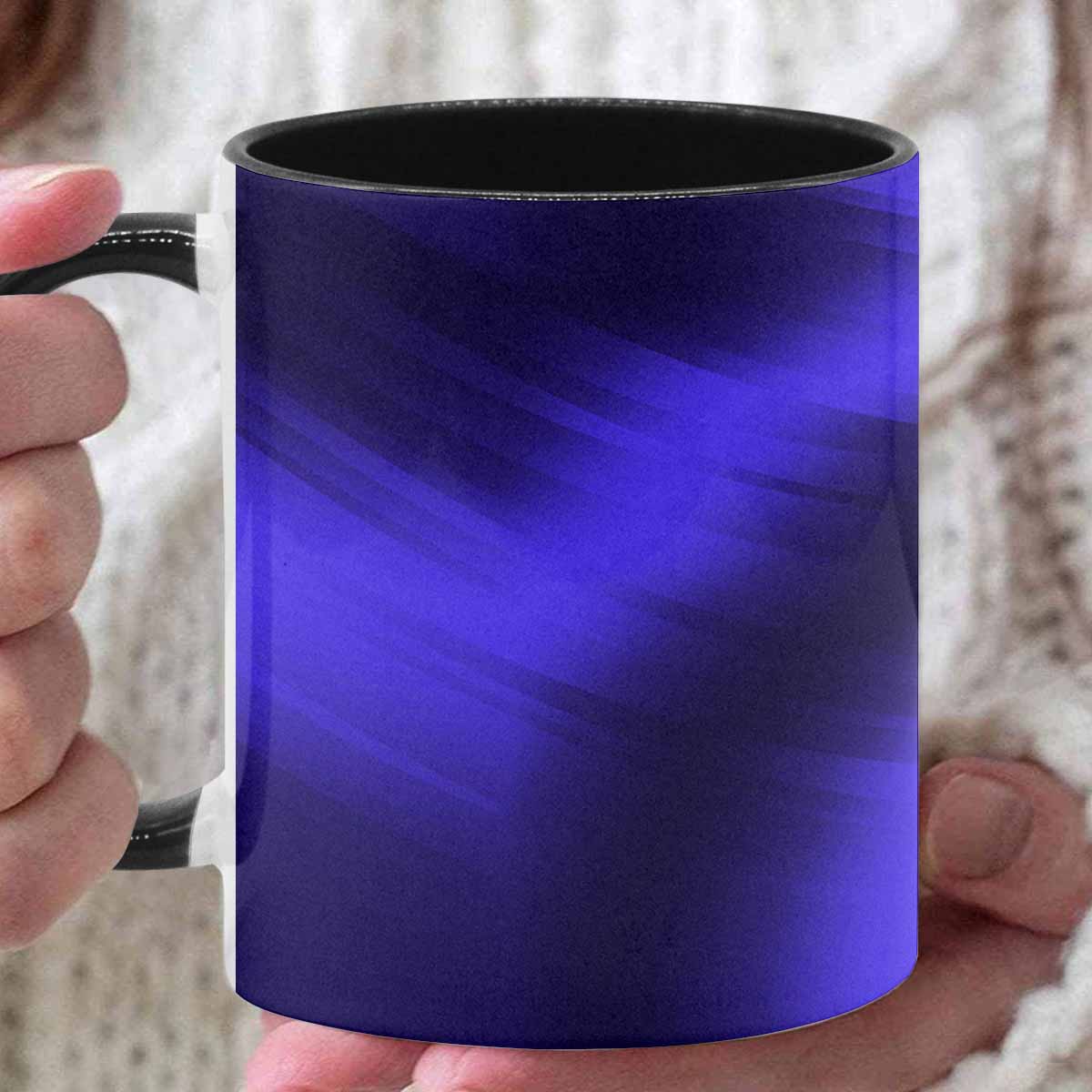 Coffee Mug, tea cup, black core, abstract, design 58