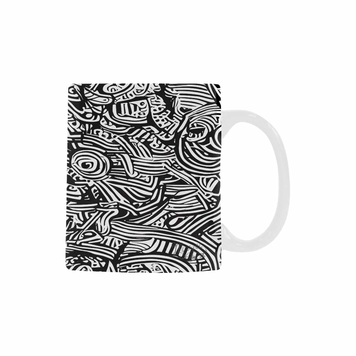 Quality Mug, coffee mug, tea cup, B & W Abstract, Set 1, design 31