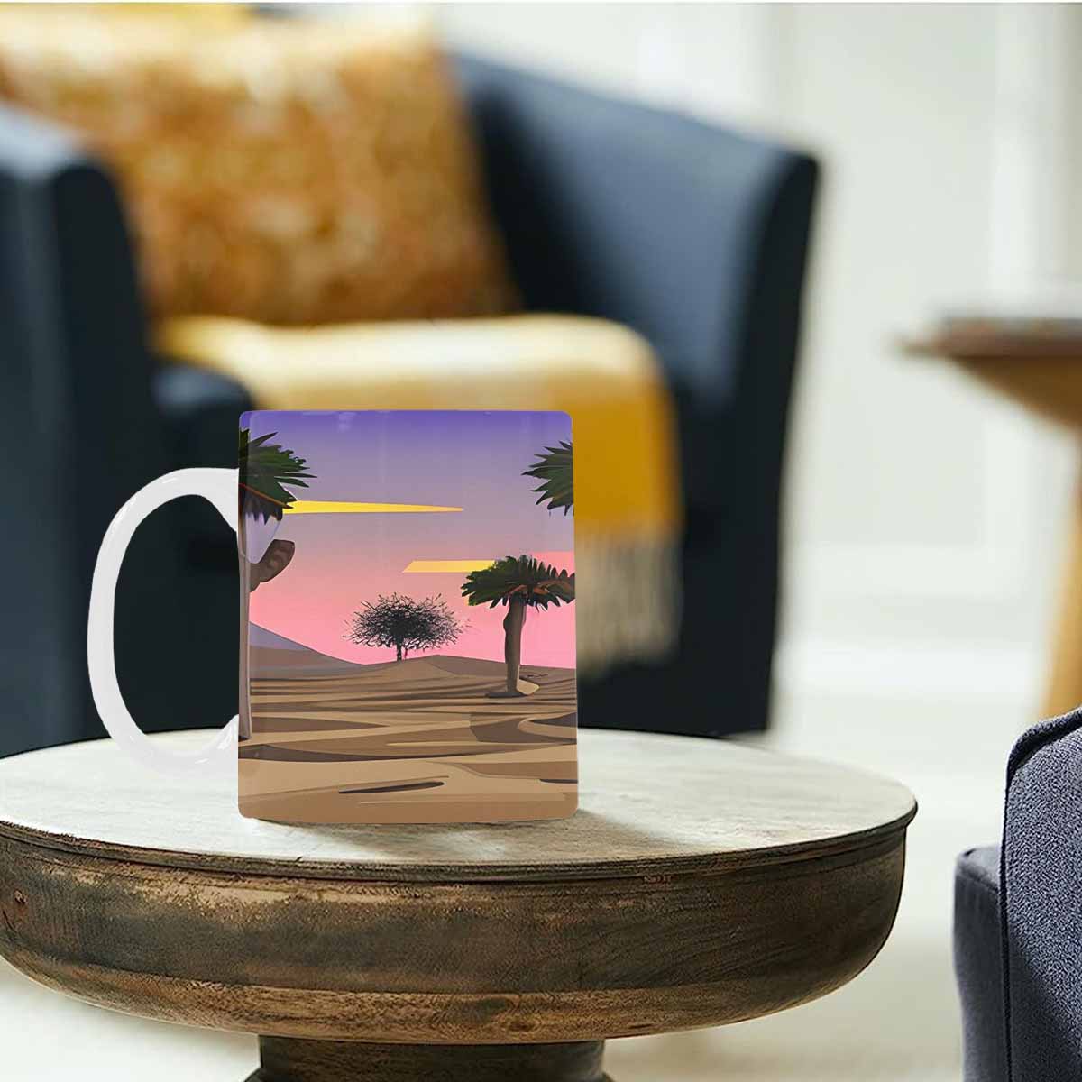 Coffee Mug, tea cup, desert scene, design 40