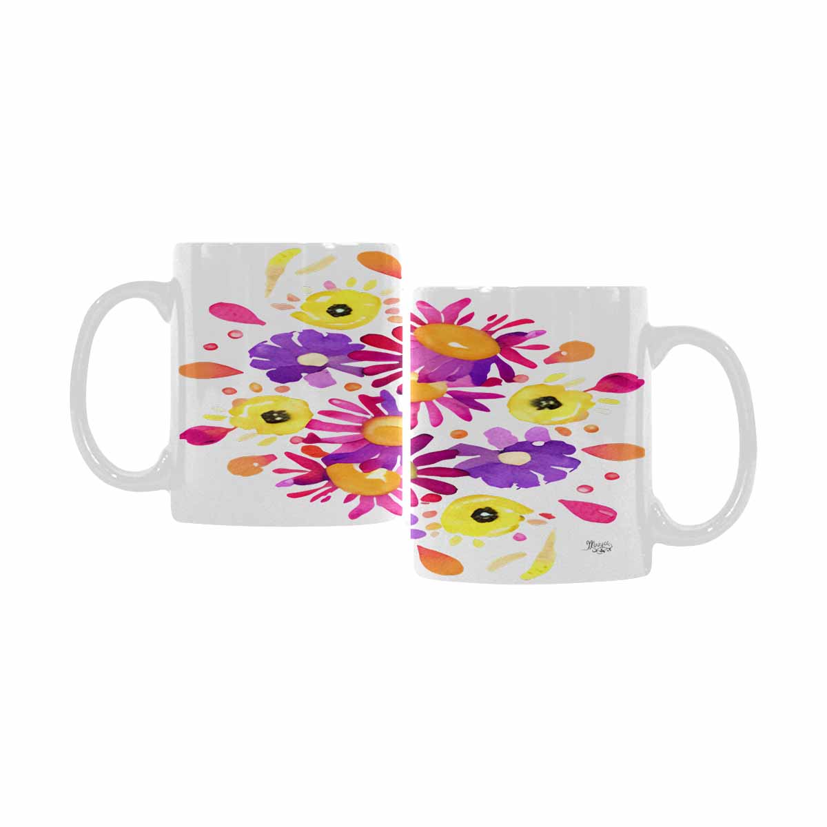 Quality Mug, coffee mug, tea cup, Bright florals, Set 2, design 38
